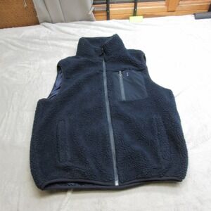 Bass Outdoor Vest Mens Large Blue Pocket Warm Sherpa Fleece Full Zip Hiking Fish
